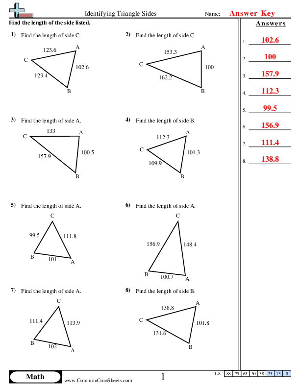  - Identifying Triangle Sides worksheet